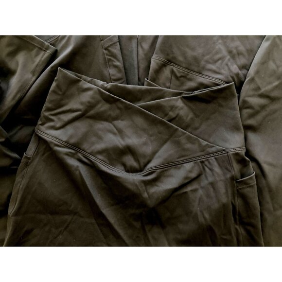 High Waisted Crossover Straight Leg Yoga Leggings Black  Varies NWT - Picture 4 of 8